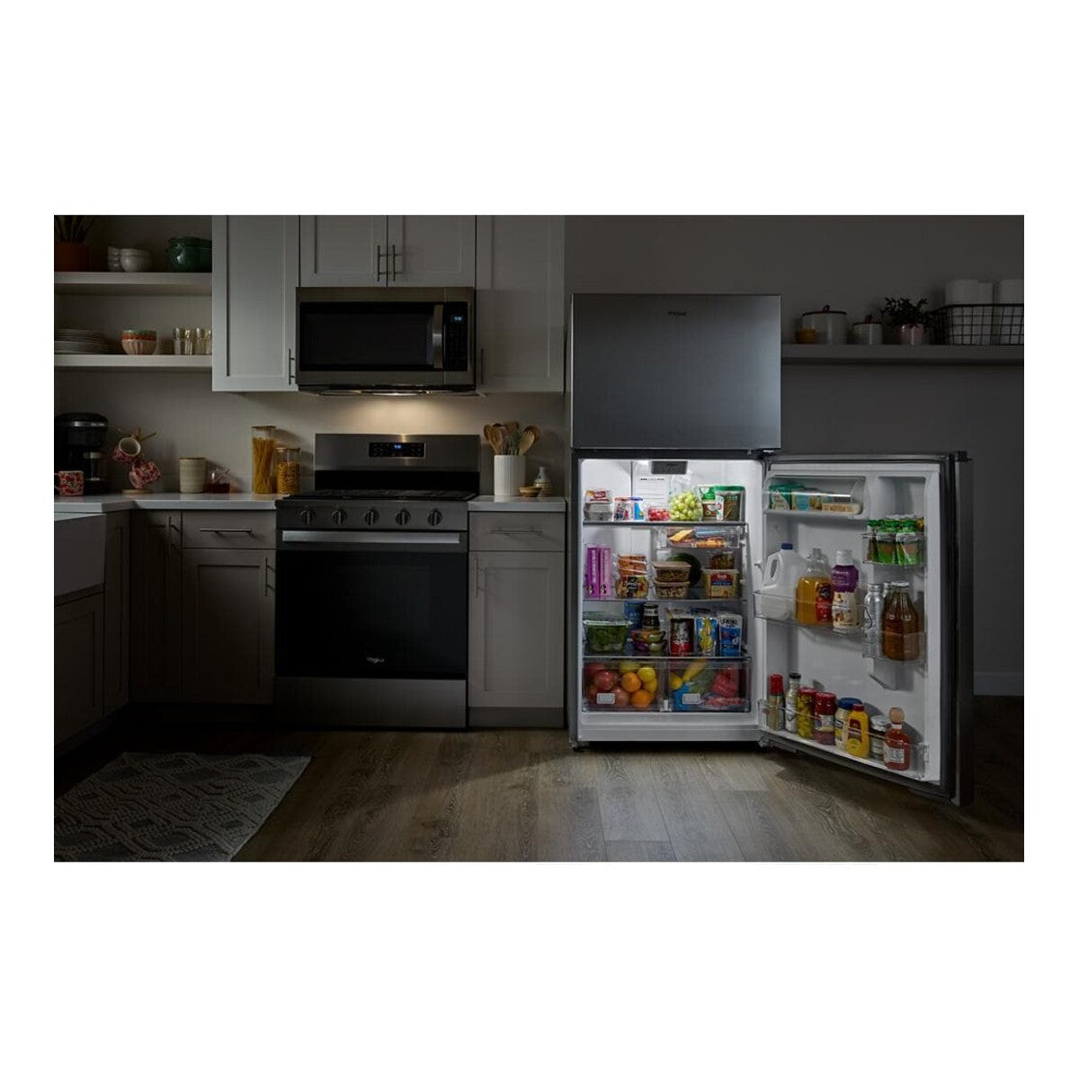 Whirlpool® 30-inch Wide Top Freezer Refrigerator with Total Coverage Cooling- 19 Cu. Ft.