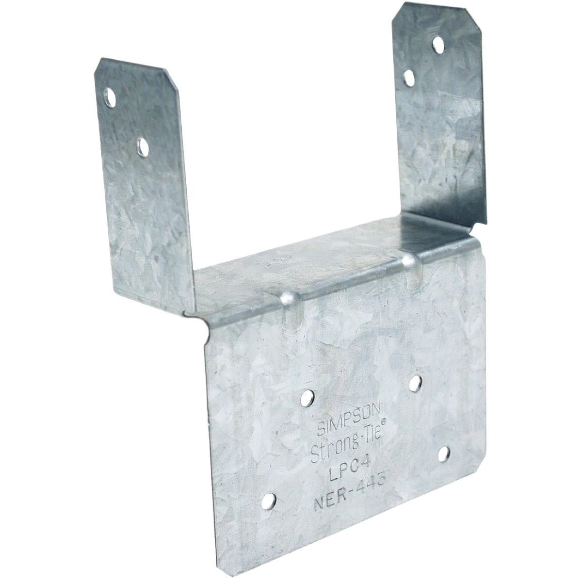 Galvanized metal post beam cap for 4x4 or 6x lumber support in lumber and building materials collection