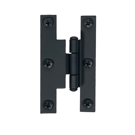 Pair of smooth black offset cabinet hinges with screws, 3-inch, for hardware and home improvement projects under $50 collection