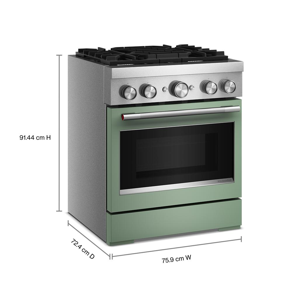 30-Inch 4 Burner Commercial-Style Dual Fuel Range with No Preheat Air Fry Mode