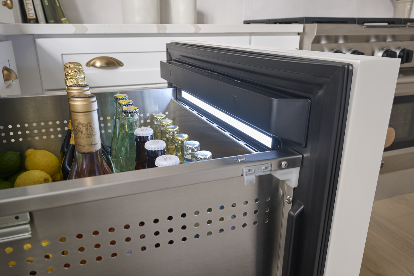 Refrigerator drawers, 24" panel ready, 2 zones