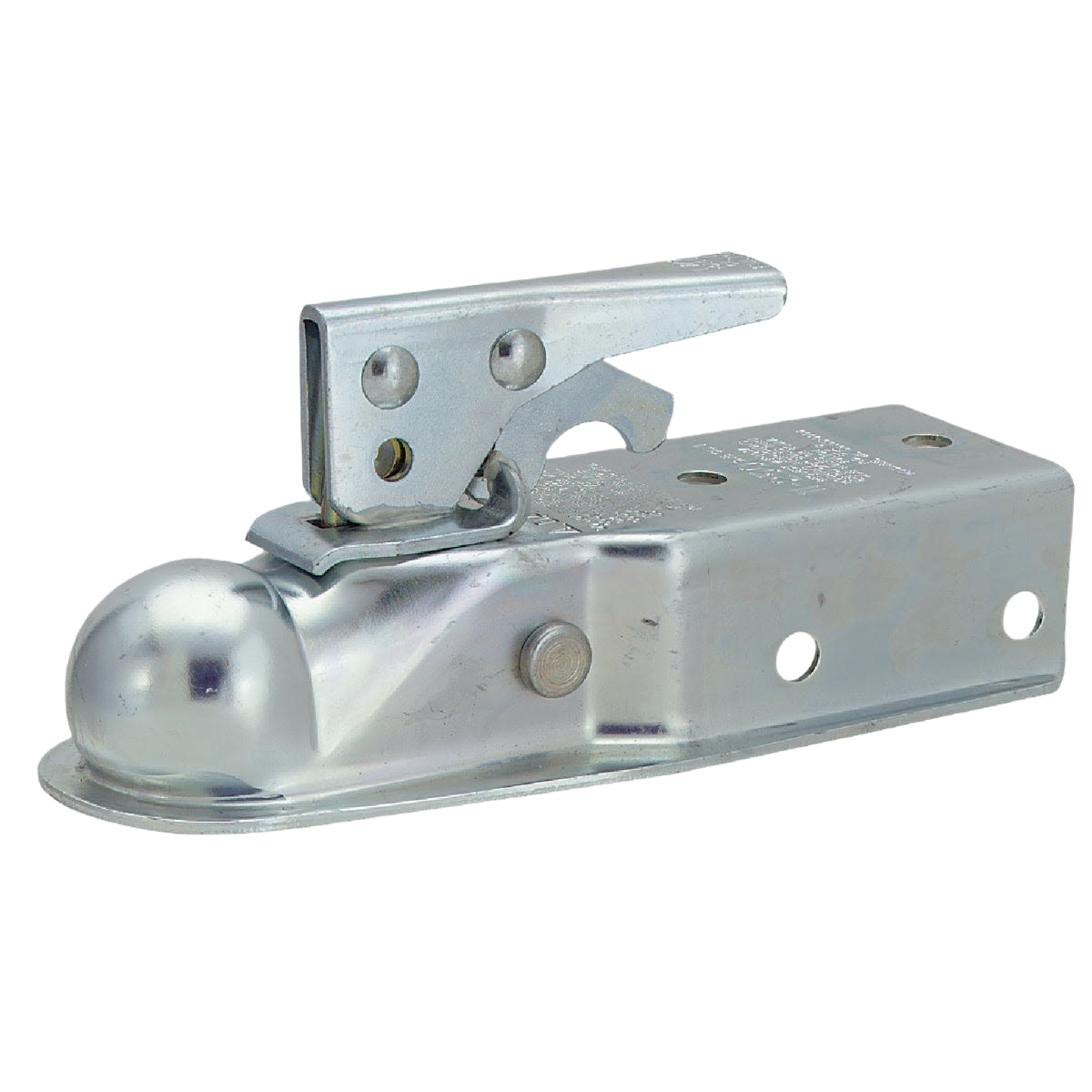 Galvanized steel dual-fit trailer coupler with latch lever for secure towing in parts and home improvement under $50 collections