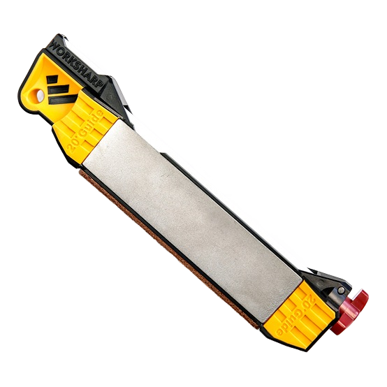 Compact sharpening tool with guided angles for kitchenware, woodworking, and hand tools in multi-tool collections under $50