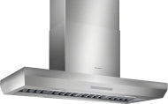 Stainless steel island range hood with sleek design for modern kitchens in over the range hoods and appliances collections