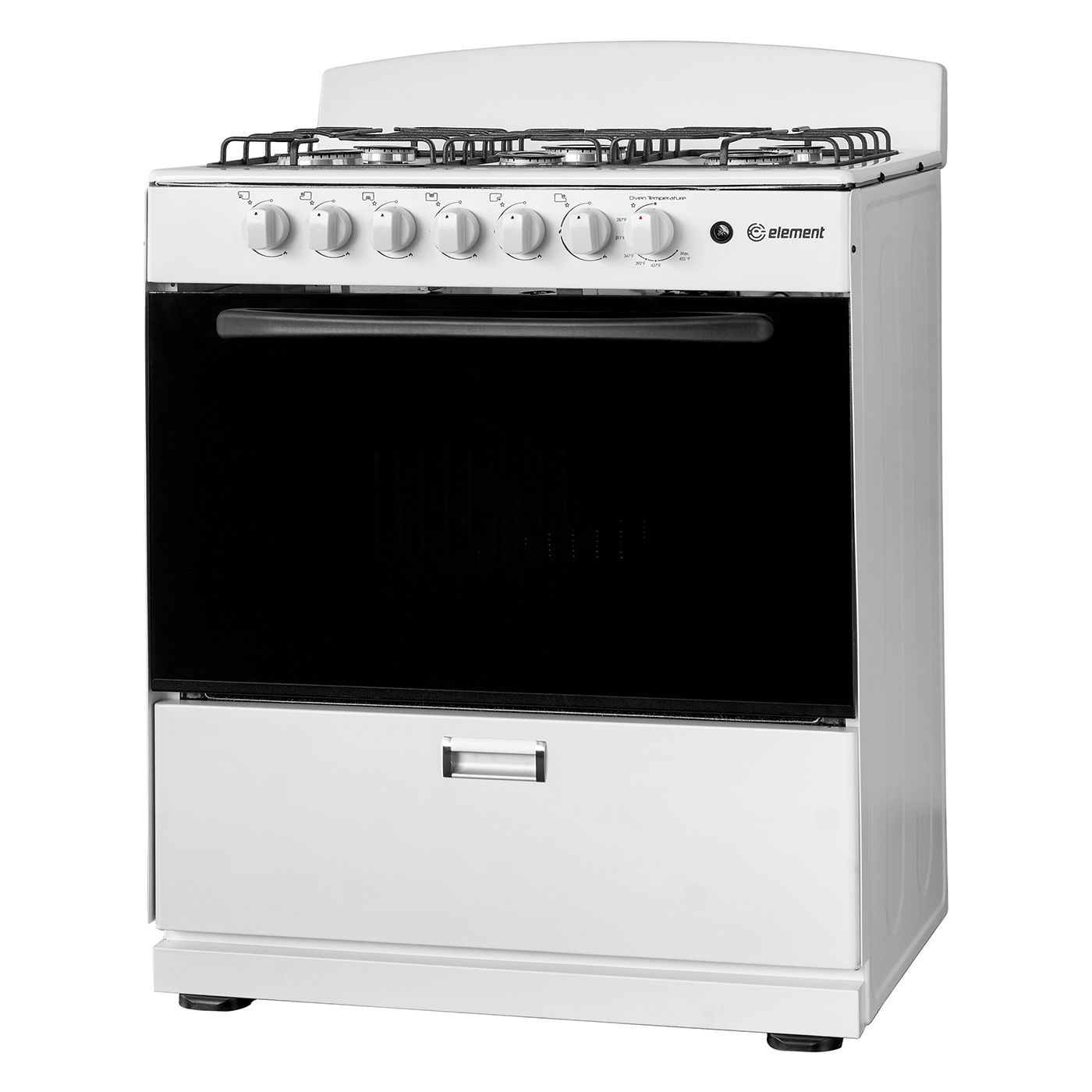 Element Electronics 4.0 cu. ft. 30", 6-Burner Gas Range (EEGR3A6MCCW)