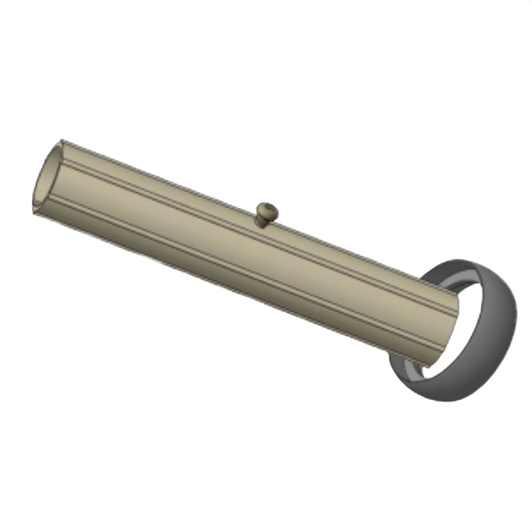 White aluminum handrail internal connector for ADA railing system, part of deck railing and home improvement supplies under $50 collection