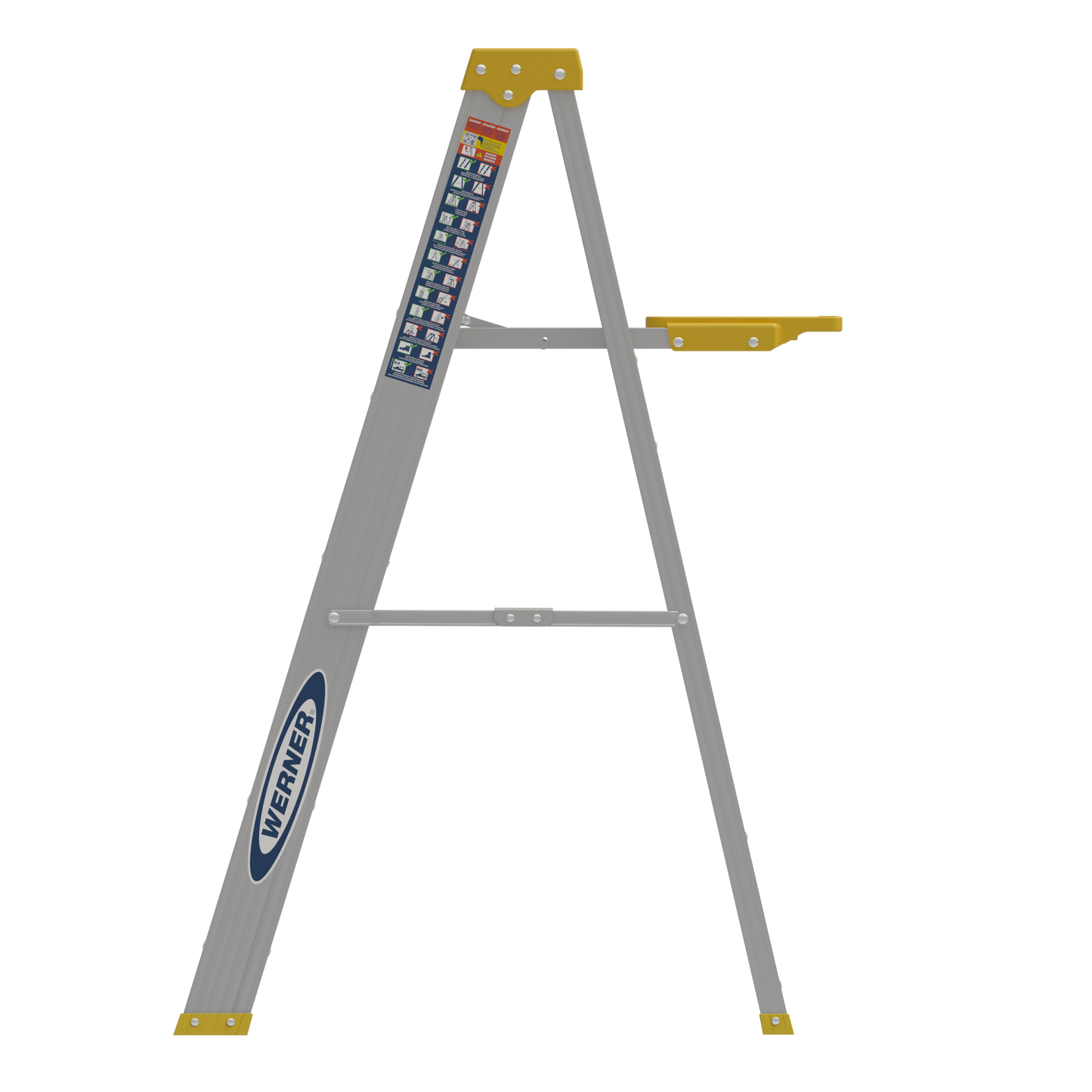 Werner Aluminum Step Ladder with 250 lb. Load Capacity, 4 ft.