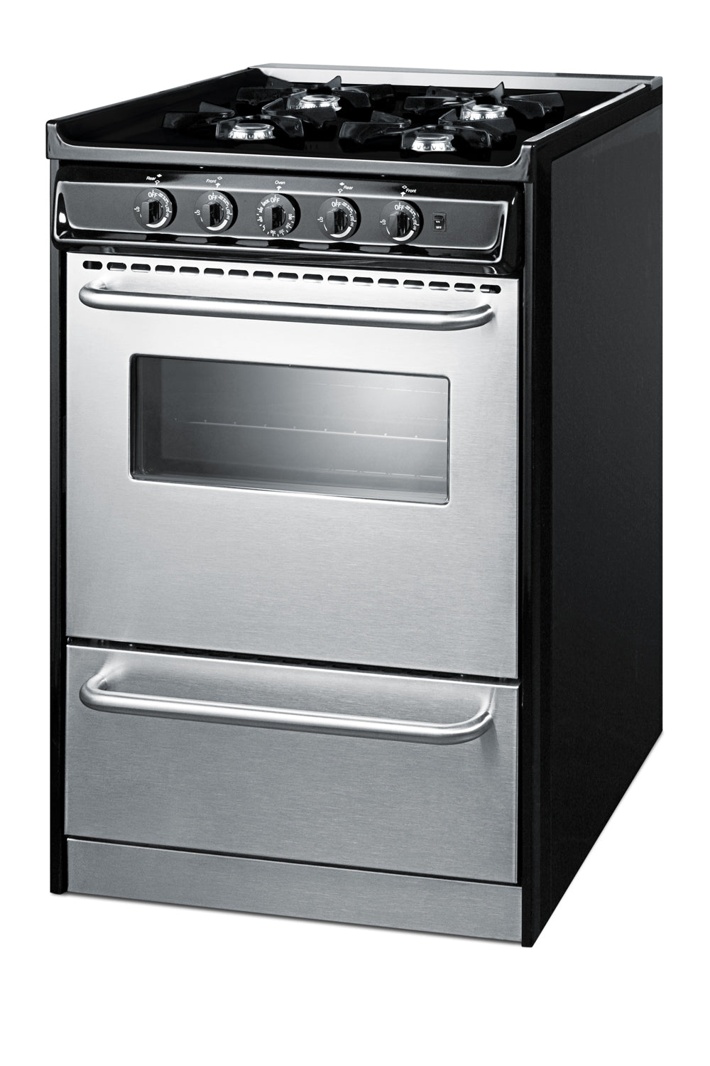 20" Wide Gas Range, Open Burners