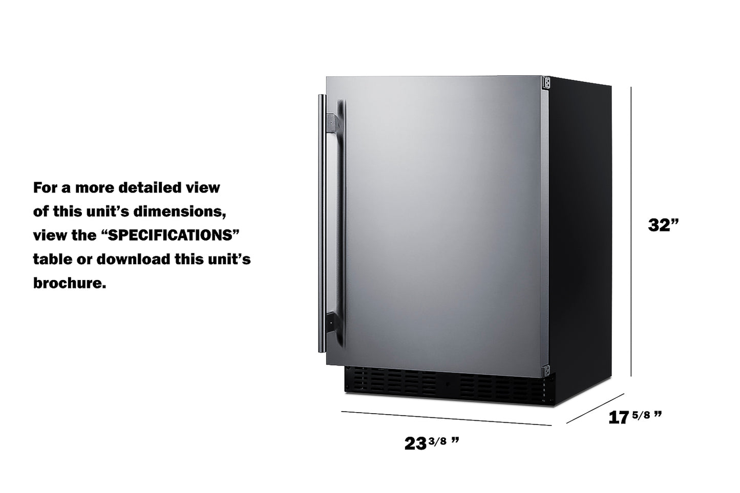 24" Wide Built-In All-Refrigerator, ADA Compliant