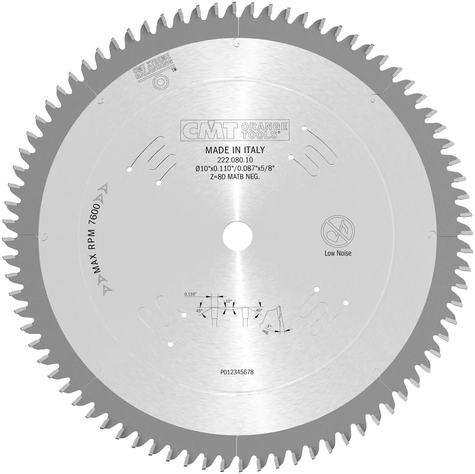 CMT Orange Tools 10” 80T Plastic Saw Blade