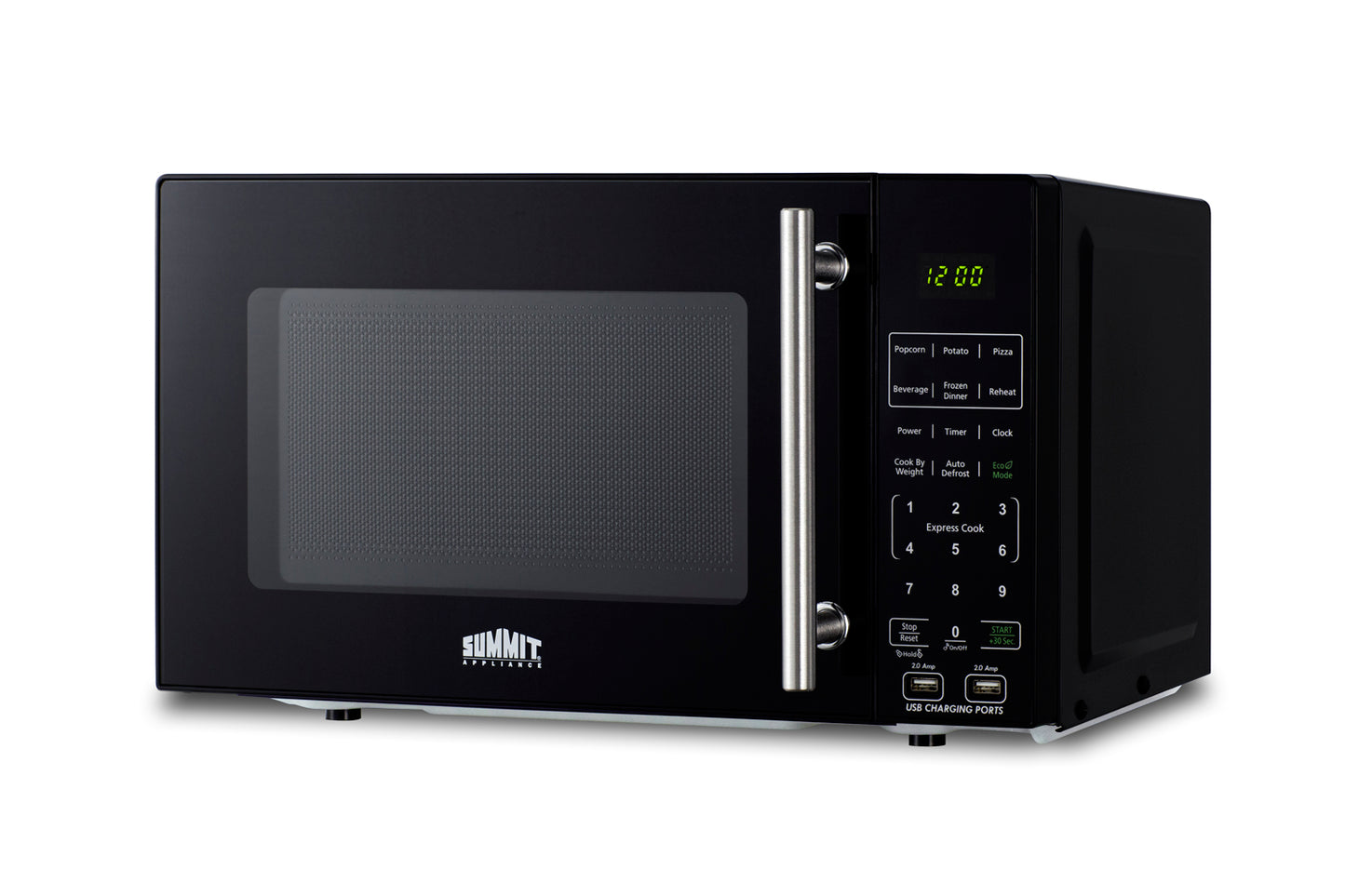 Compact Microwave with USB Ports and Allocator