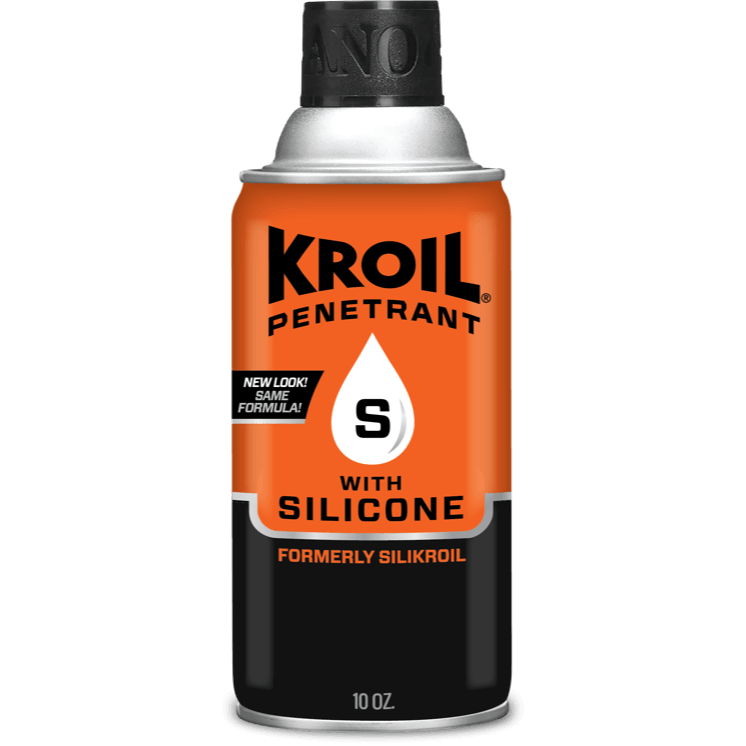 Orange and black aerosol can of Kroil penetrant with silicone for automotive and home improvement lubrication projects under $50