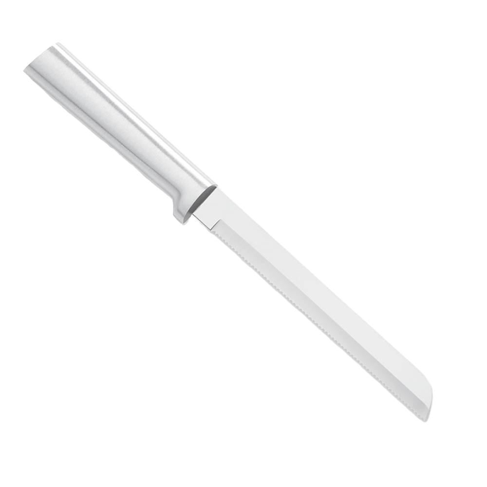 Serrated bread knife with stainless steel blade and handle, part of kitchen utensils and kitchenware collections under $50