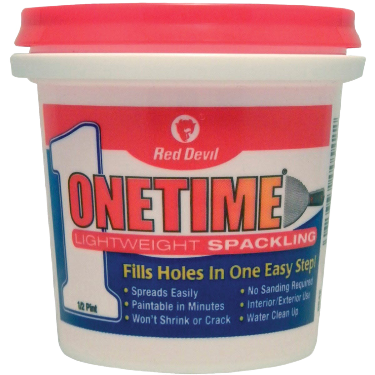Container of lightweight acrylic spackling compound for filling holes and cracks in home improvement repairs under $50