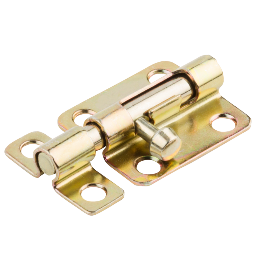 Brass steel door barrel bolt with mounting holes for secure fastening in door accessories and hardware under $50 tools