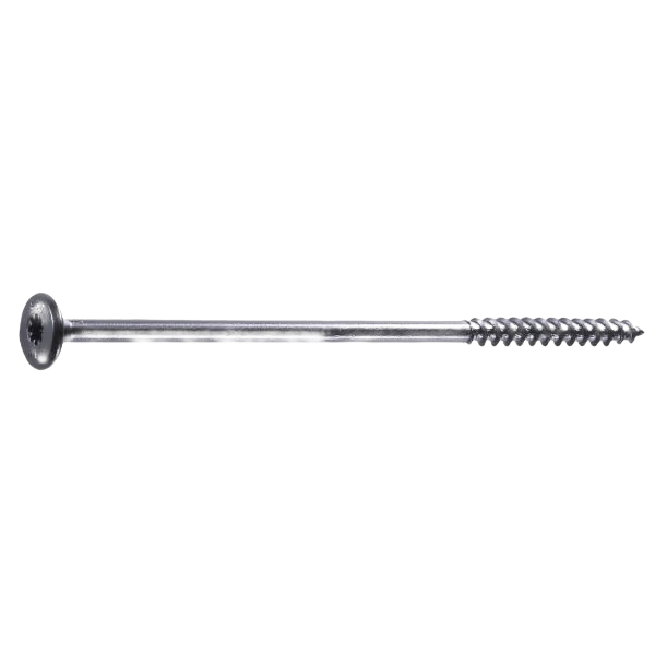 Long metal fastener screw with hex washer head for wood and siding projects in fasteners and home improvement collections