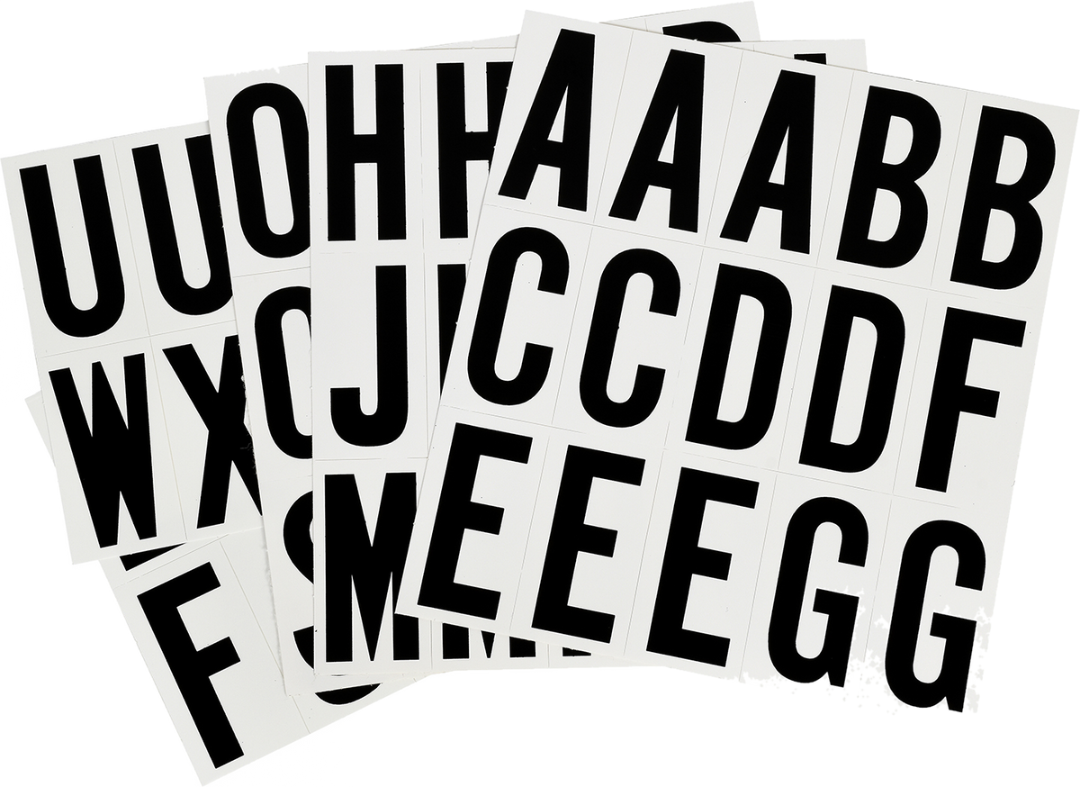 Hillman Adhesive Letter Pack Black and White (2")