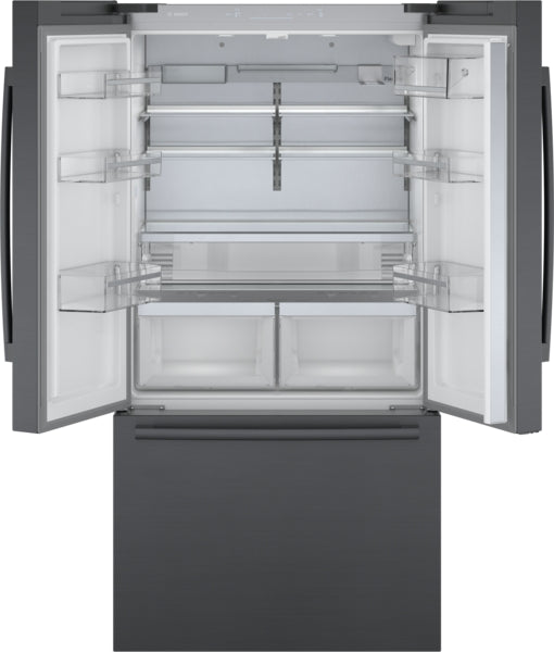 800 Series, French Door Bottom Mount Refrigerator, 36'', Black Stainless Steel
