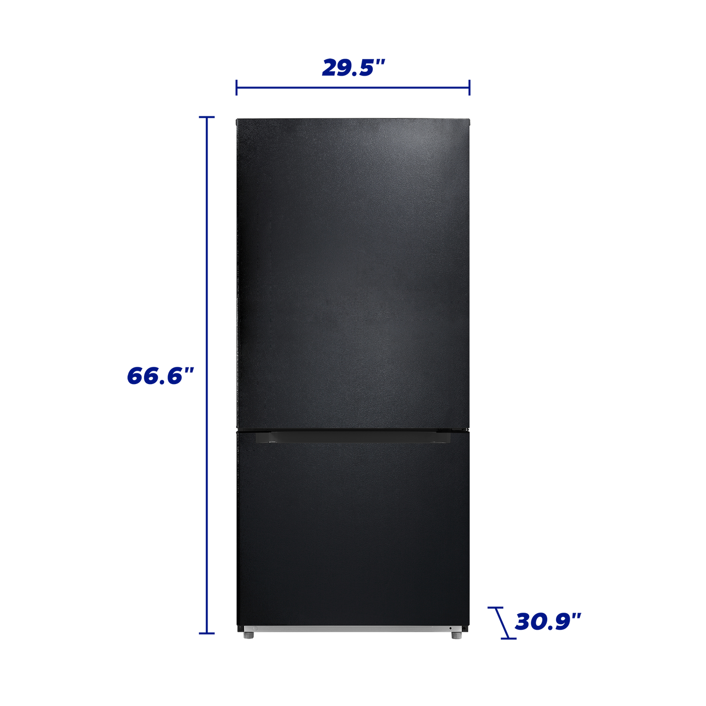 Element Electronics 18.7 cu. ft. Bottom Freezer Refrigerator - Black, ENERGY STAR (ERBM19CBB)
