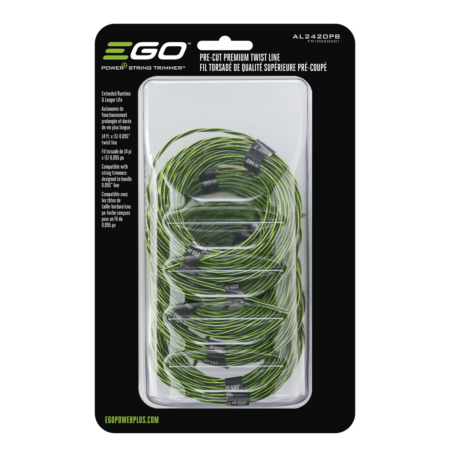 Pre-cut green and black twist line coils for power tool string trimmers in outdoor tool accessories under $50 collections