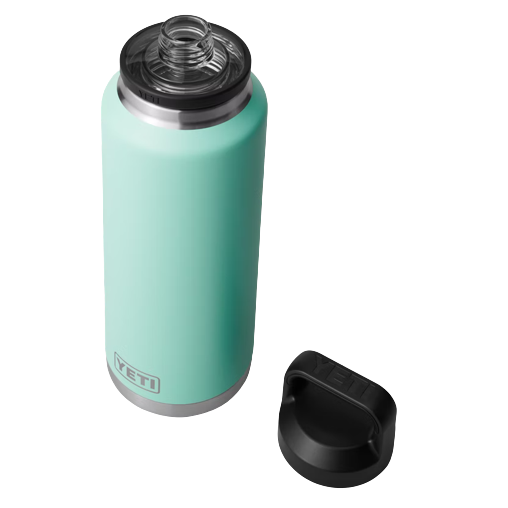 Light teal insulated stainless steel bottle with black chug cap, part of Drinkware and Kitchen & Kitchenware collections under $100