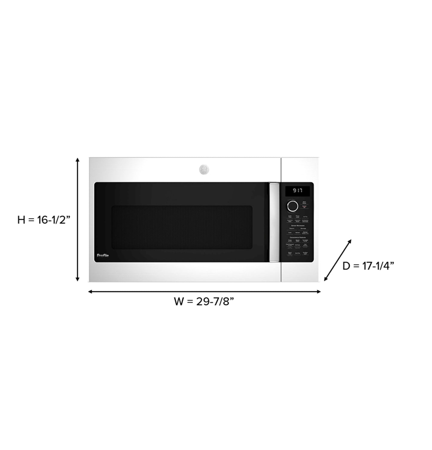 GE Profile™ 1.7 Cu. Ft. Convection Over-the-Range Microwave Oven