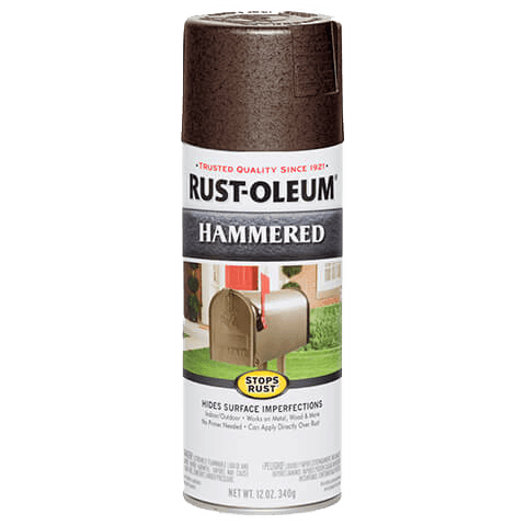 Rust-Oleum hammered brown spray paint with rust-resistant coating for home improvement and paint supplies collections under $50