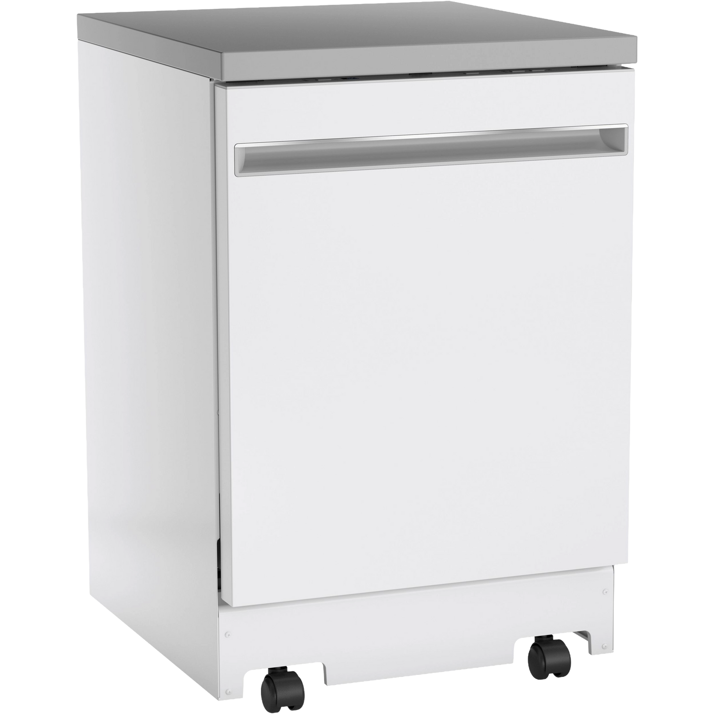 GE® ENERGY STAR® 24" Stainless Steel Interior Portable Dishwasher with Sanitize Cycle
