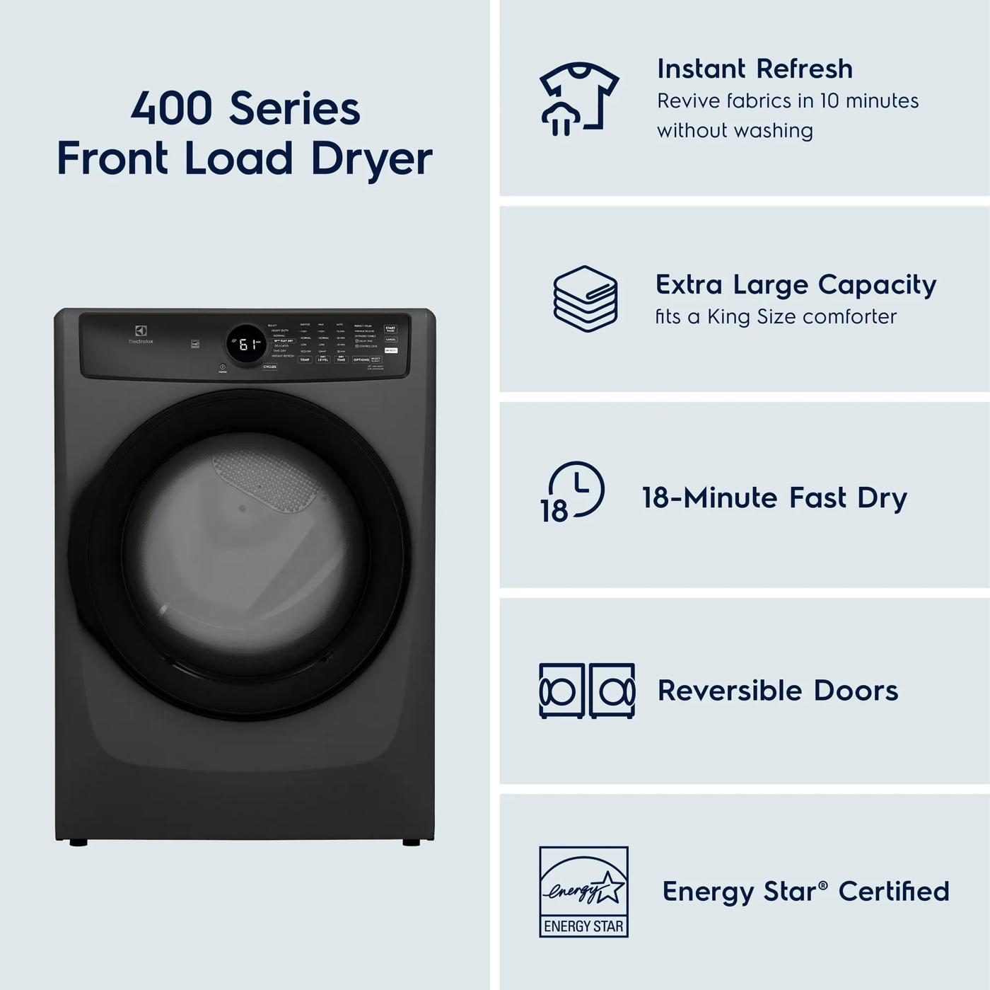 Front Load Perfect Steam™ Gas Dryer with Instant Refresh – 8.0 Cu. Ft.