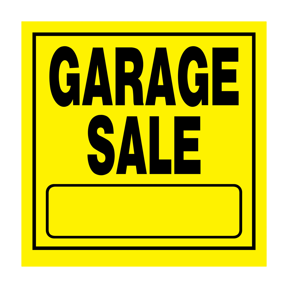 Hillman Garage Sale Sign (11" x 11")