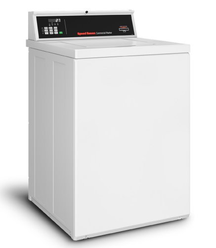 White commercial top load washer with digital control panel from Top Load Washers and Appliances collection