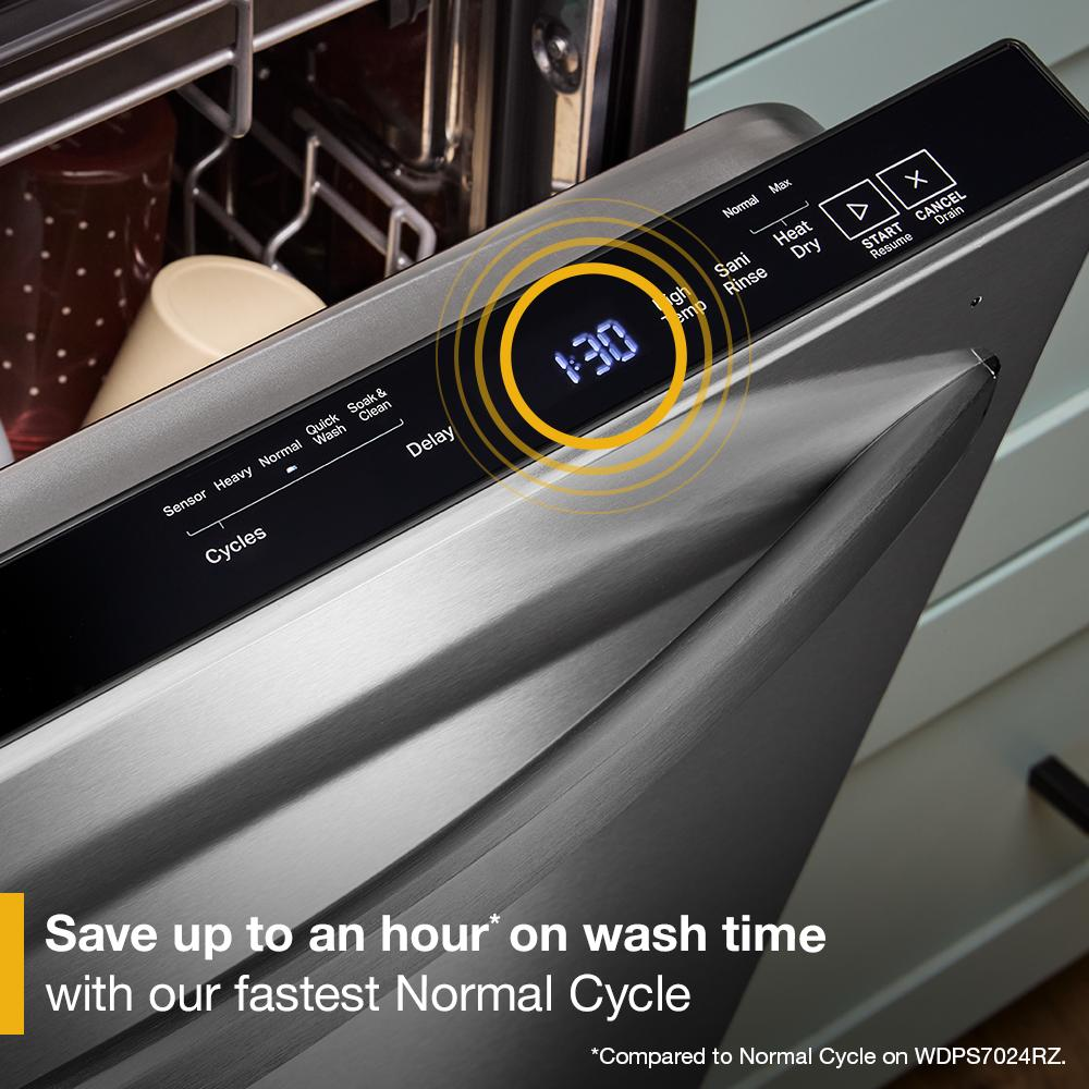 Whirlpool® 24-Inch Top Control Dishwasher with Total Coverage Wash and Auto Open Air Dry in Fingerprint Resistant Stainless Steel