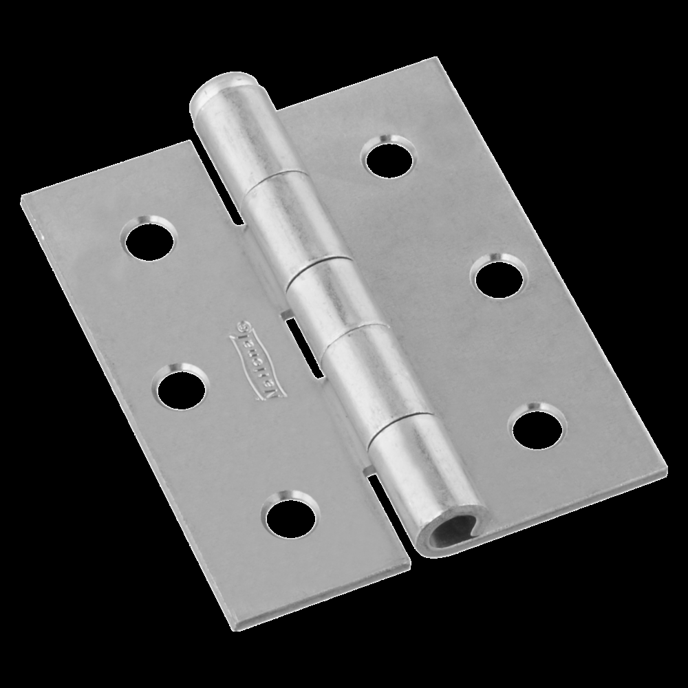 Square corner zinc screen door hinge with button tip and mounting holes for home improvement projects under $50
