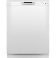 White freestanding dishwasher with front control panel from kitchen appliances and dishwashers collection