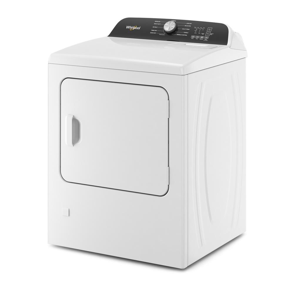 White gas dryer with moisture sensing and long vent design in Dryers and Gas Dryers collections