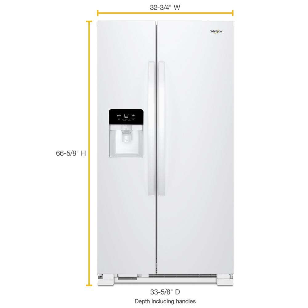 33-inch Wide Side-by-Side Refrigerator - 21 cu. ft.
