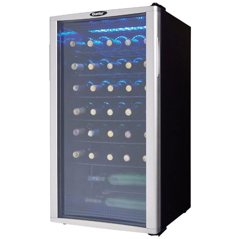 35 Bottle Wine Cooler,Reversible Door,Tempered Glass Door,Worktop