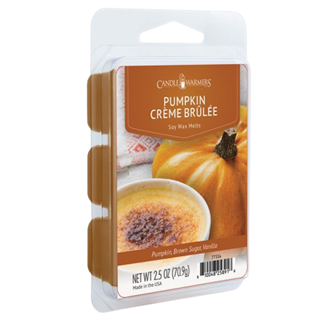 Package of six classic wax melts with pumpkin, brown sugar, and vanilla scent for home fragrance use