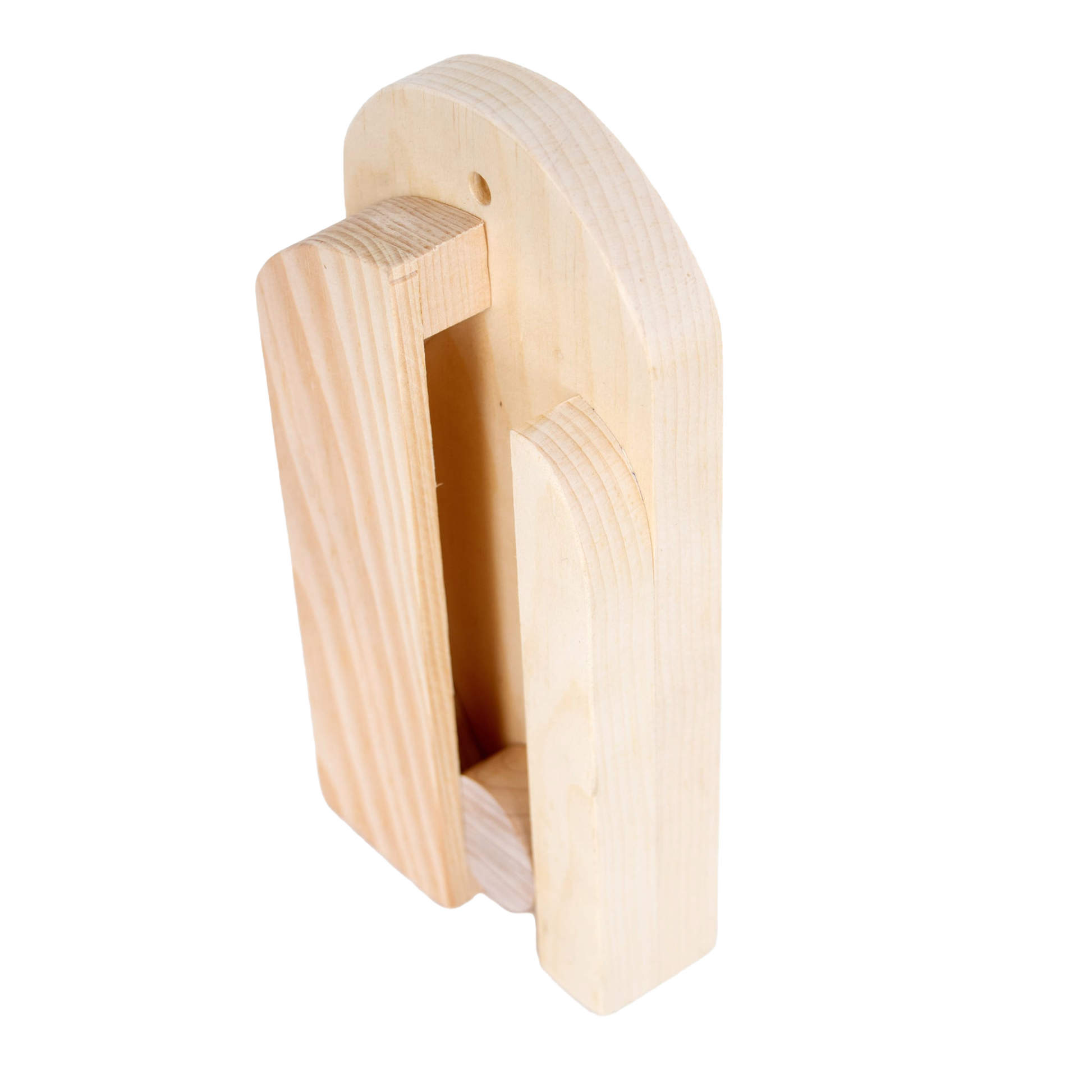 Handcrafted natural wood wall broom holder for organized storage in Cleaning and Home Improvement collections under $50