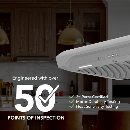 30-inch stainless steel under cabinet range hood with LED lighting and three-speed fan for kitchen ventilation and home improvement