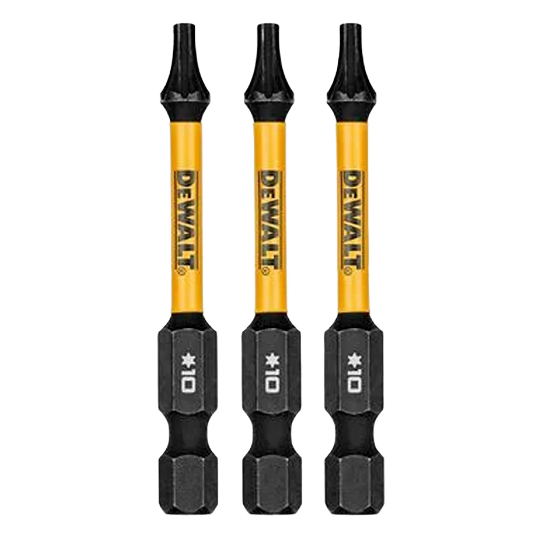 Set of three yellow and black high-torque drill bits designed for power tool accessories and home improvement projects under $50 collections