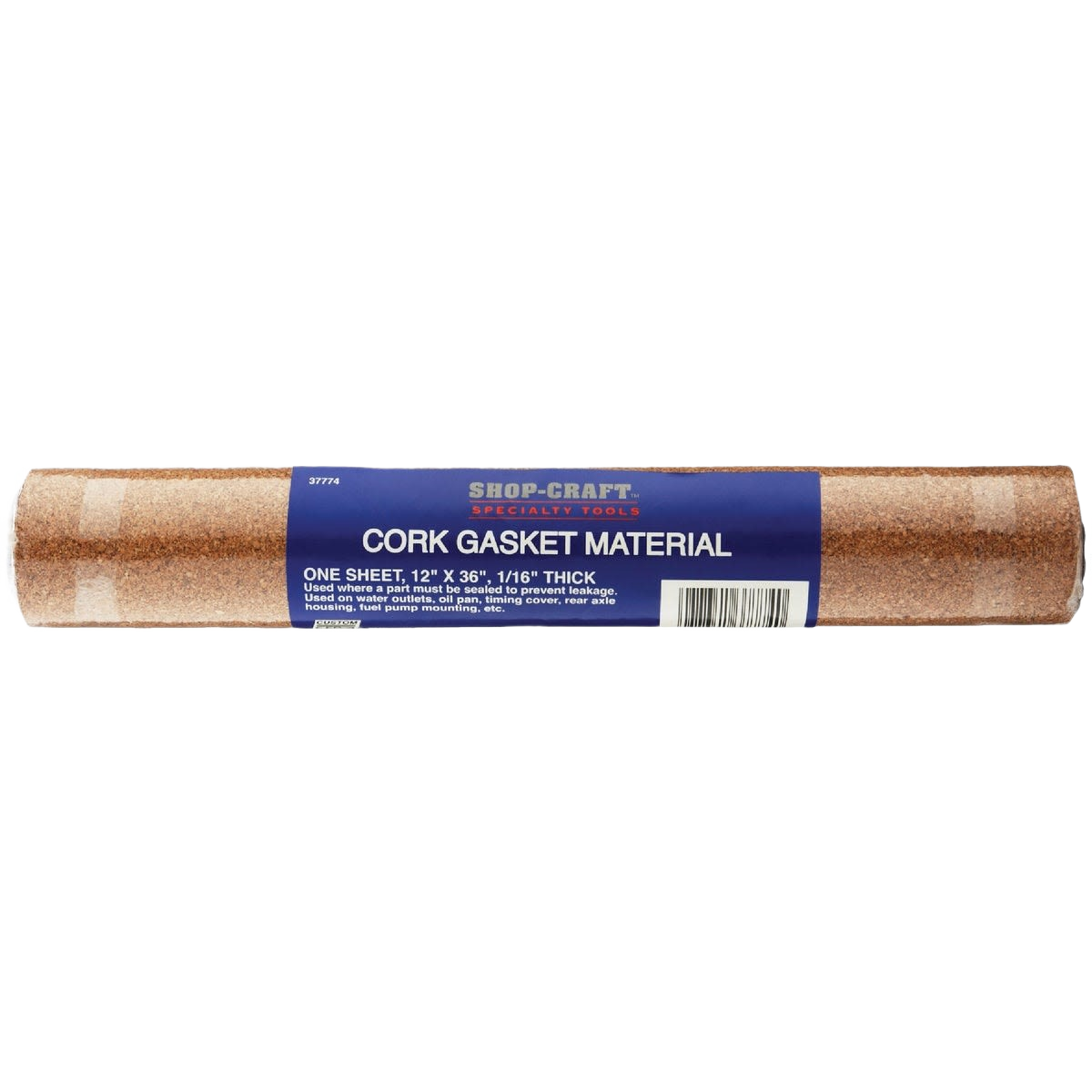 Roll of brown cork gasket material sheet for home improvement sealing and leak prevention tasks
