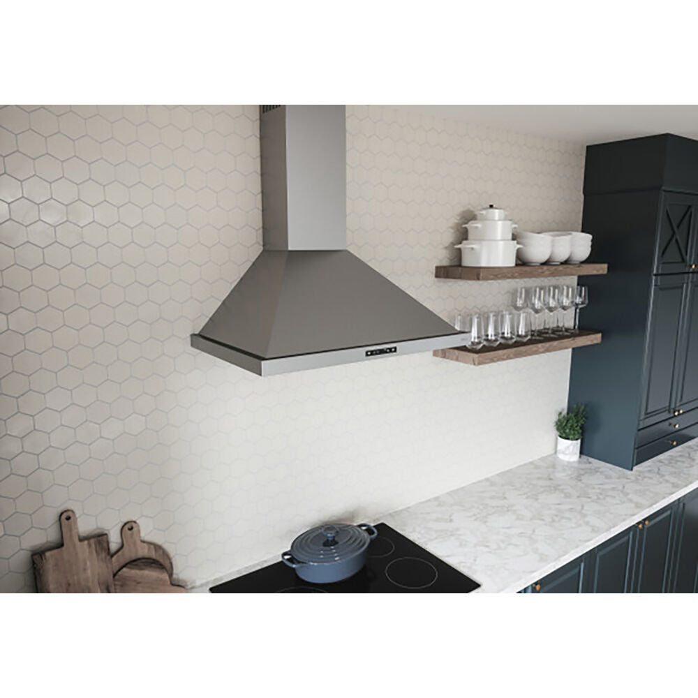 Ombra Chimney Hood 36" LED ACT