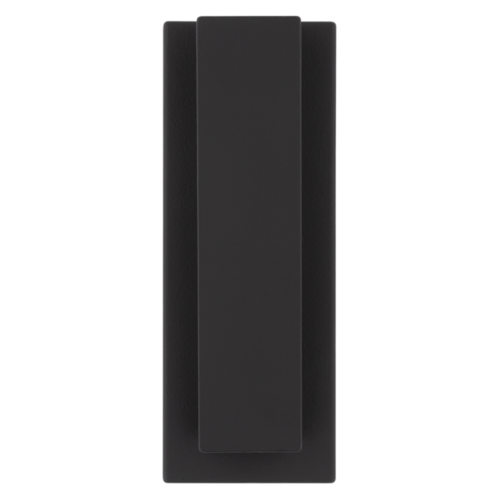 Matte black zinc door knocker with reed design for modern entryway upgrade in door accessories under $50