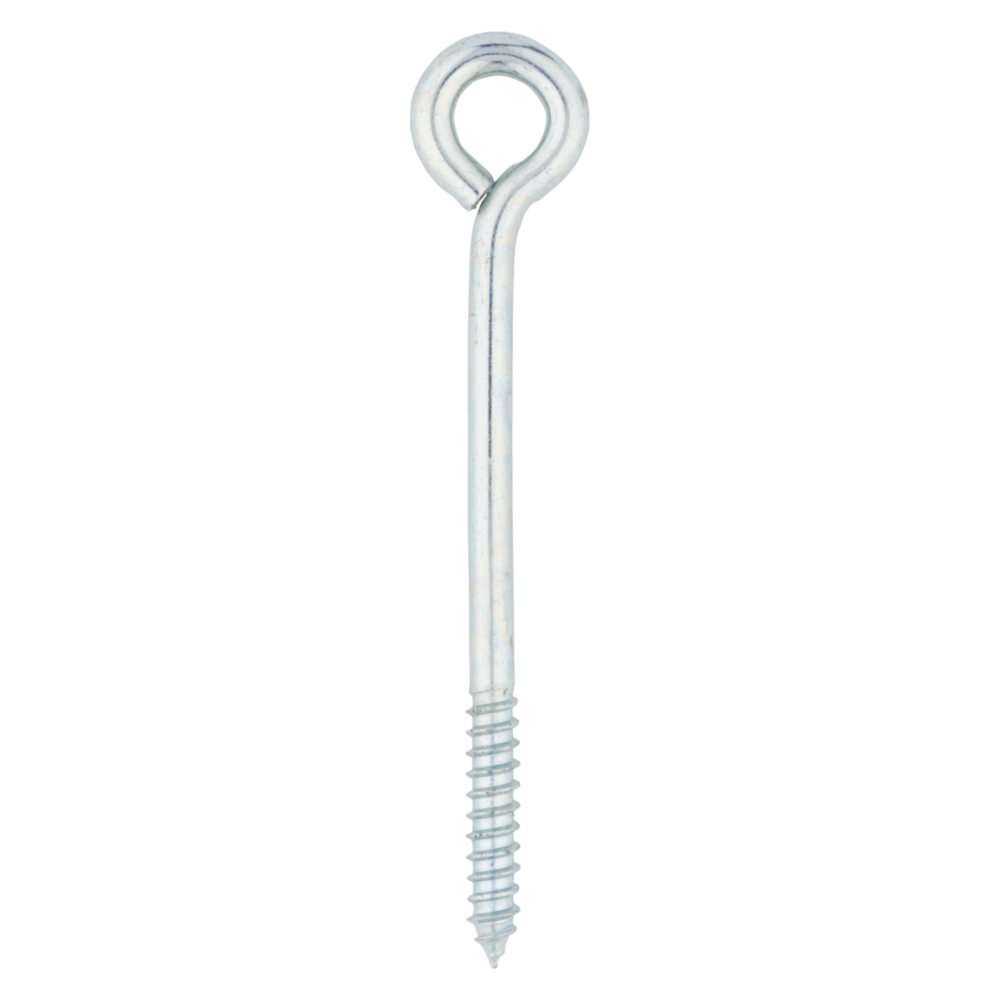 Zinc-plated 1/4" by 5" screw eye for hooks and fasteners in hardware and home improvement collections under $50