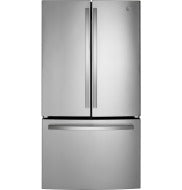 Fingerprint resistant stainless steel French-door refrigerator with spacious lower freezer drawer in kitchen appliances collection