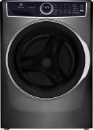 Dark gray front load washer with digital display and large door from front load washers collection