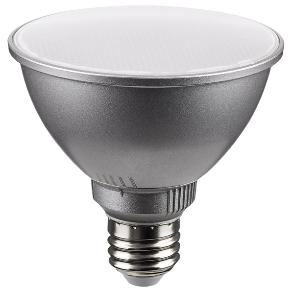 Silver PAR30SN LED light bulb with medium base for versatile lighting in Electrical and Lighting & Ceiling Fans collections