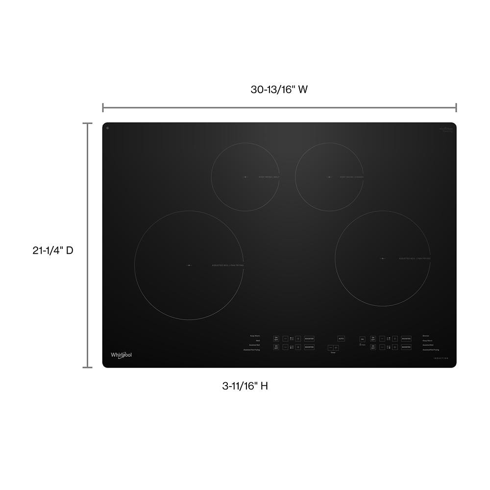 30" Induction Cooktop with WipeClean™ Coating - 4 Elements