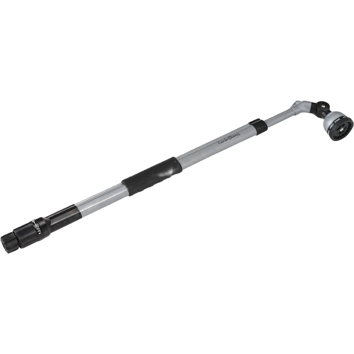 Telescoping red and gray water wand with adjustable nozzle for versatile outdoor watering and gardening tasks